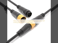 Résistant à l'eau IP68 Connecteurs électriques mâles femelles auto-verrouillage d'injection pour la lumière de croissance